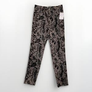 Free People Womens Hi Waist Jeans Two Faced Snake Skin Print Pockets Size 28